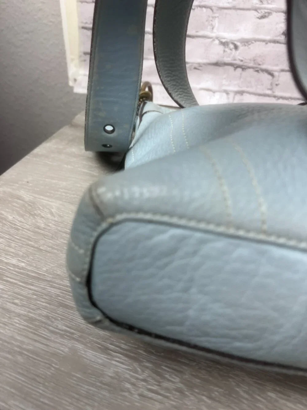 Coach 10716Chelsea Laced Leather Crossbody Hobo Bag.